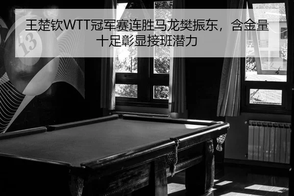 王楚钦WTT冠军赛连胜马龙樊振东，含金量十足彰显接班潜力